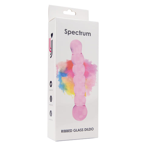 Spectrum Ribbed Glass Dildo 6.9 Inches Long and 1.7 Inches Diameter – Hypoallergenic Glass Dildo DONGS Glass