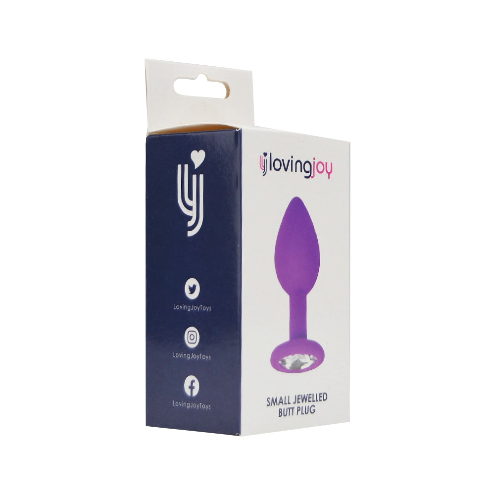 Loving Joy 2.9 Inch Jewelled Silicone Butt Plug Small > Anal Range > Jewel Butt Plugs