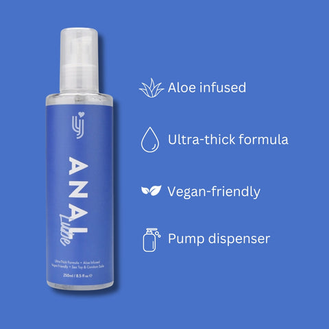 Loving Joy Aloe Infused (250ml) Water-Based Anal Lubricant – Hypoallergenic Vegan Friendly Anal Lubricant