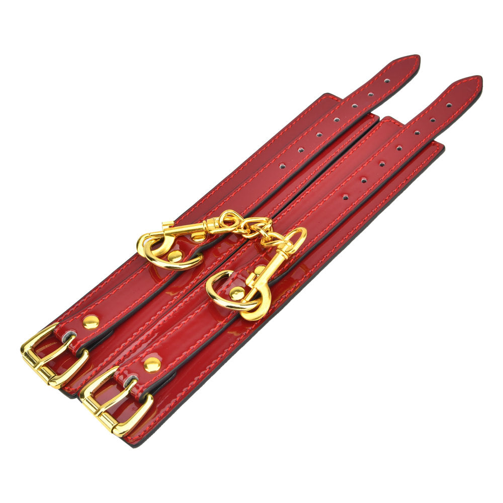 Bound to Please Red Wrist Cuffs – Slim Wrist Restraints Secondary image