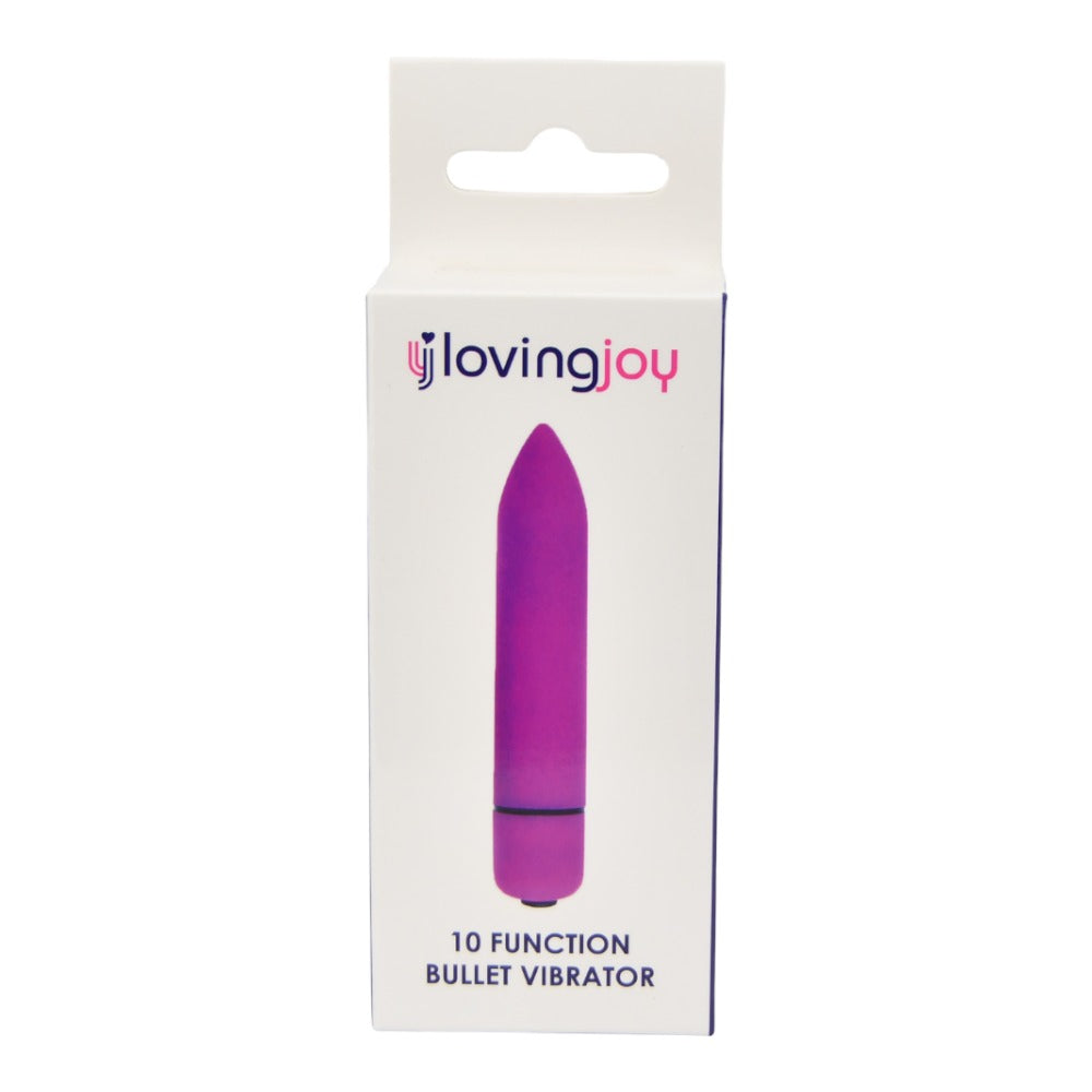 Loving Joy 10 Function (Purple) Slim Bullet Vibrator BULLETS
