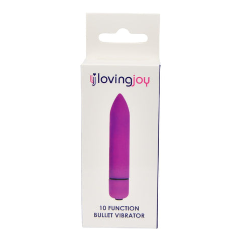 Loving Joy 10 Function (Purple) Slim Bullet Vibrator BULLETS
