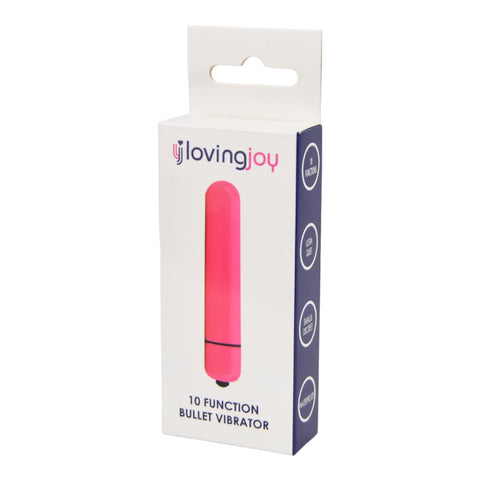 Loving Joy 10 Function (Pink) Slim Bullet Vibrator BULLETS