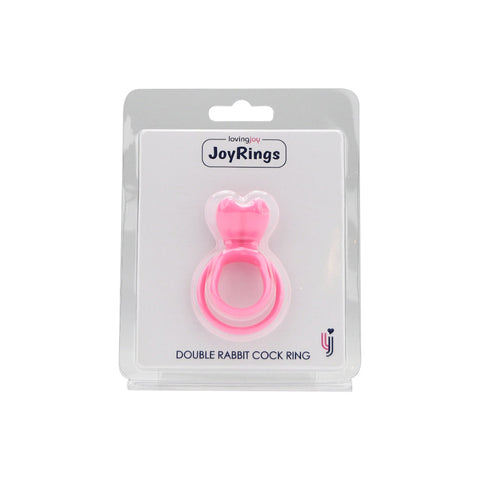 JoyRings Silicone Double Rabbit – Silicone Double Cock Ring > Cock Ring > Vibrating