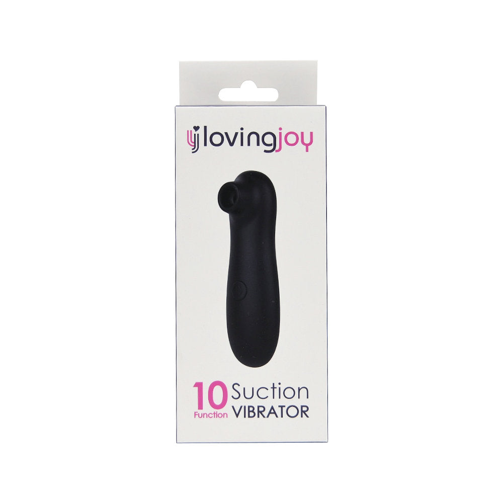 Loving Joy Clitoral Suction Vibrator (Black) – 10 Function Vibrator Air Pulsation