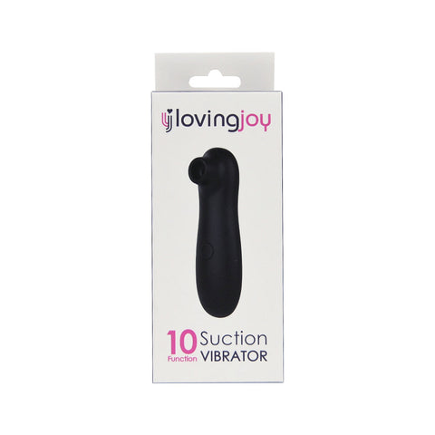 Loving Joy Clitoral Suction Vibrator (Black) – 10 Function Vibrator Air Pulsation