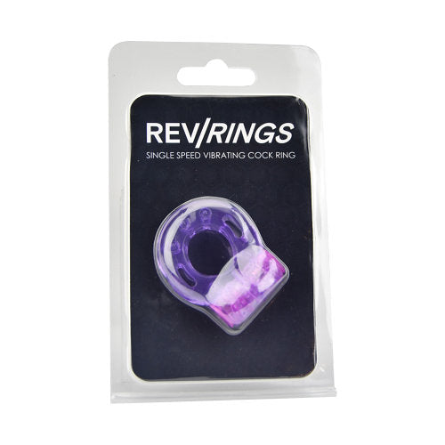 Rev Rings Single Speed Vibrating Cock Ring (Purple) – Couples Vibrating Cock Ring > Cock Ring > Vibrating