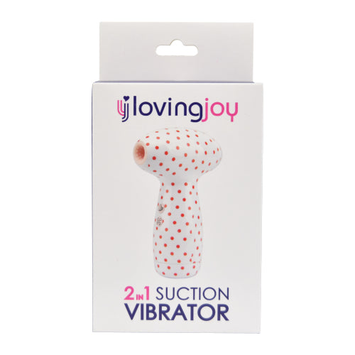 Loving Joy 2 in 1 Suction Vibrator (Polka Dot) – Dual-Function Vibrator > Sex Toys For Ladies > Air Pulsation