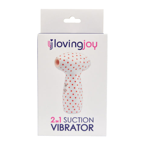 Loving Joy 2 in 1 Suction Vibrator (Polka Dot) – Dual-Function Vibrator Air Pulsation