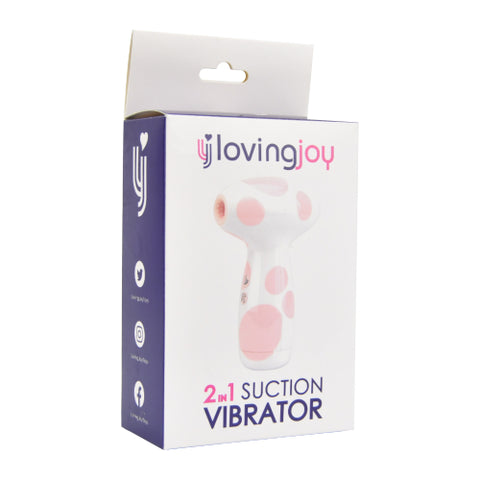 Loving Joy 2 in 1 Suction Vibrator Jumbo Dot – Dual Function Vibrator Air Pulsation