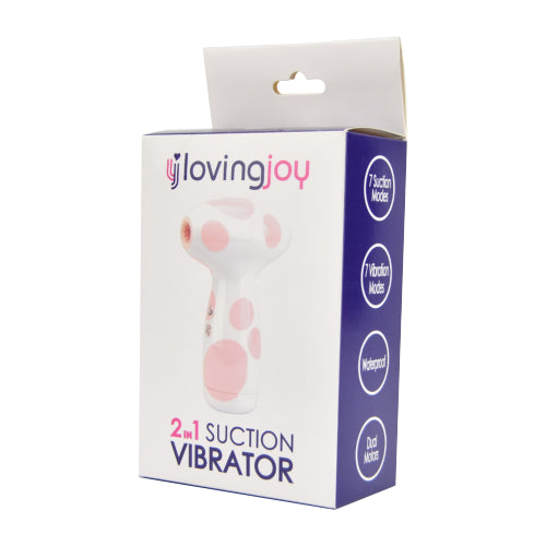 Loving Joy 2 in 1 Suction Vibrator Jumbo Dot – Dual Function Vibrator Air Pulsation
