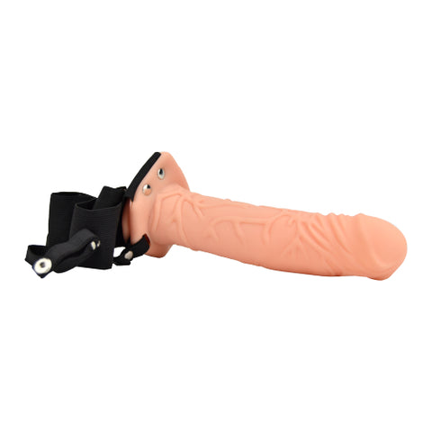 Loving Joy 8 Inch Hollow Vanilla Strap-On – Textured Hollow Dildo Strap-On Strap-ons Hollow