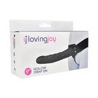 Loving Joy 9 Inch Hollow Strap-On (Black) – Hollow Dildo Strap-On > Dildos > Hollow Strap Ons