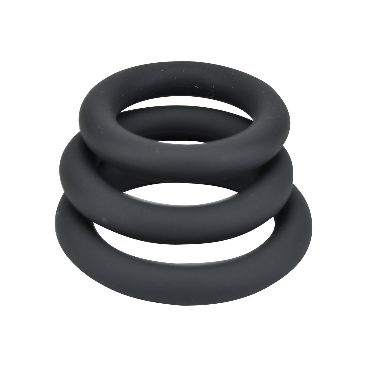 Loving Joy Thick Silicone Cock Rings 3 Pack (Grey) – Stretchy Comfortable Cock Rings > Cock Ring > Sets