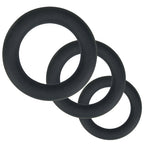Loving Joy Thick Silicone Cock Rings 3 Pack (Grey) – Stretchy Comfortable Cock Rings > Cock Ring > Sets