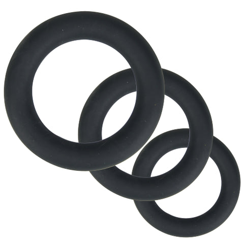 Loving Joy Thick Silicone Cock Rings 3 Pack (Grey) – Stretchy Comfortable Cock Rings COCK RING Set
