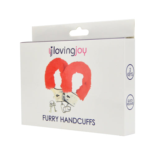 Loving Joy Furry Handcuffs (Red) – Fluffy Handcuffs > Bondage Gear > Handcuffs