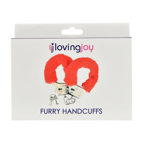 Loving Joy Furry Handcuffs (Red) – Fluffy Handcuffs > Bondage Gear > Handcuffs