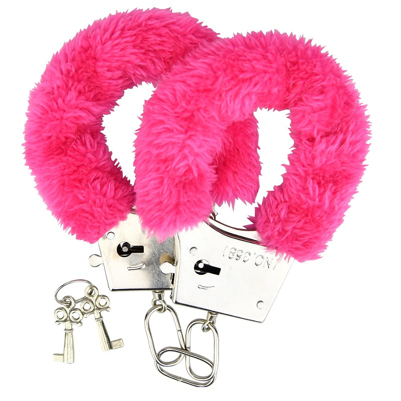 Loving Joy Furry Handcuffs (Pink) – Fluffy Handcuffs Default Title > Bondage Gear > Handcuffs