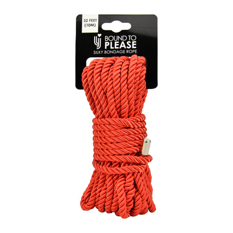 Bound to Please Silky Bondage Rope (Red) – 10 Meter Bondage Rope Rope