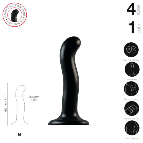 Strap On Me Curved Prostate And G Spot Dildo Medium > Realistic Dildos and Vibes > Strap on Dildo