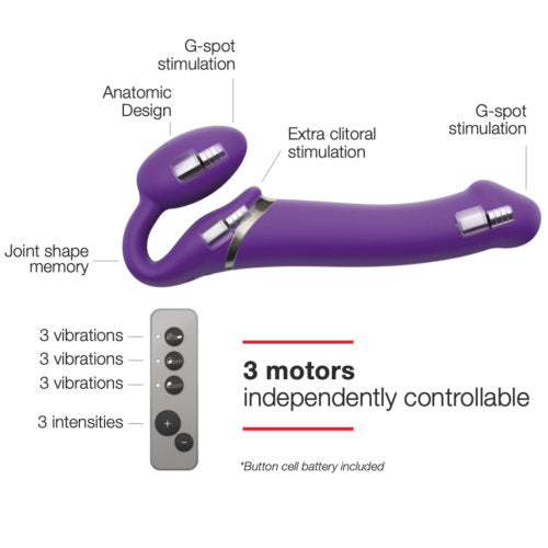 Strap On Me Vibrating Bendable Strap-On – Rechargeable Silicone Strap-On with Remote Control > Dildos > Strap On Dildos