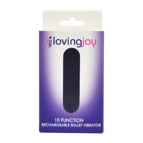 Loving Joy 10 Function Rechargeable Bullet Vibrator (Black) – Powerful USB Rechargeable Vibrator > Vibrators > Mini Vibrators