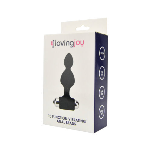 Loving Joy 10 Function Vibrating Anal Beads – Silicone Vibrating Anal Beads 3.25 Inch Insertable Length Beads