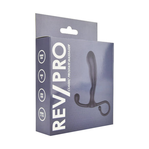 Rev-Pro Classic (Black) – Ergonomic 11cm Prostate Massager with Rippled Design Prostate Massagers
