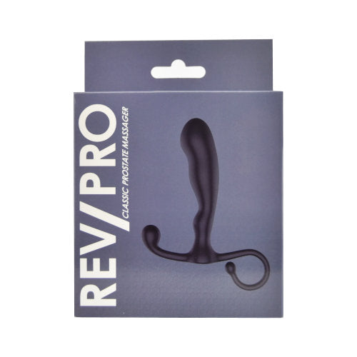 Rev-Pro Classic (Black) – Ergonomic 11cm Prostate Massager with Rippled Design Prostate Massagers