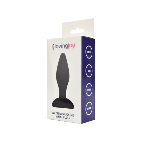 Loving Joy Silicone Anal Plug Medium – Silicone Butt Plug Insertable Length 9 cm Diameter 3.3 cm Butt Plugs