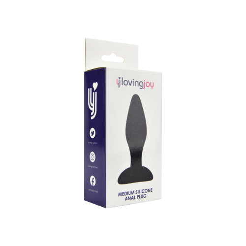 Loving Joy Silicone Anal Plug Medium – Silicone Butt Plug Insertable Length 9 cm Diameter 3.3 cm Butt Plugs