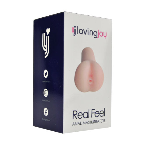 Loving Joy Real Feel Anal Male Masturbator – Textured Inner Canal Masturbator Strokers - Manual