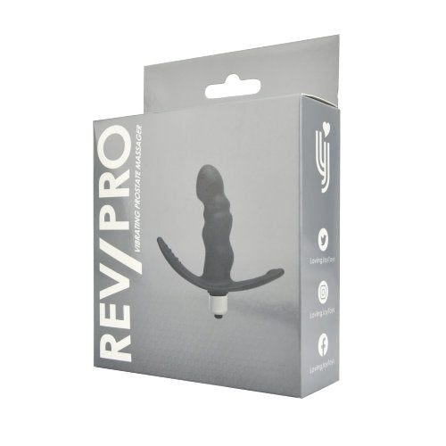Rev-Pro Vibrating Prostate Massager – Beginner-Friendly Vibrating Prostate Massager with Ribbed Design and Removable Bullet Vibrator > Anal Range > Prostate Plugs
