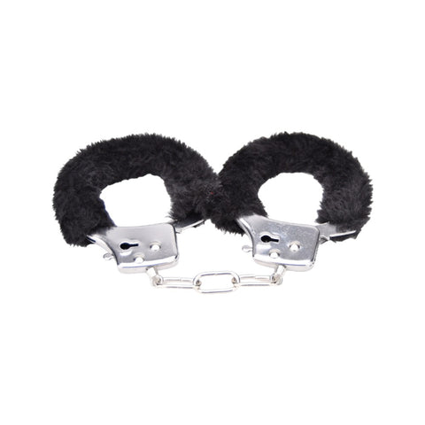 Bound to Play Heavy Duty Furry Handcuffs (Black) – Adjustable Role-Play Handcuffs > Bondage Gear > Handcuffs
