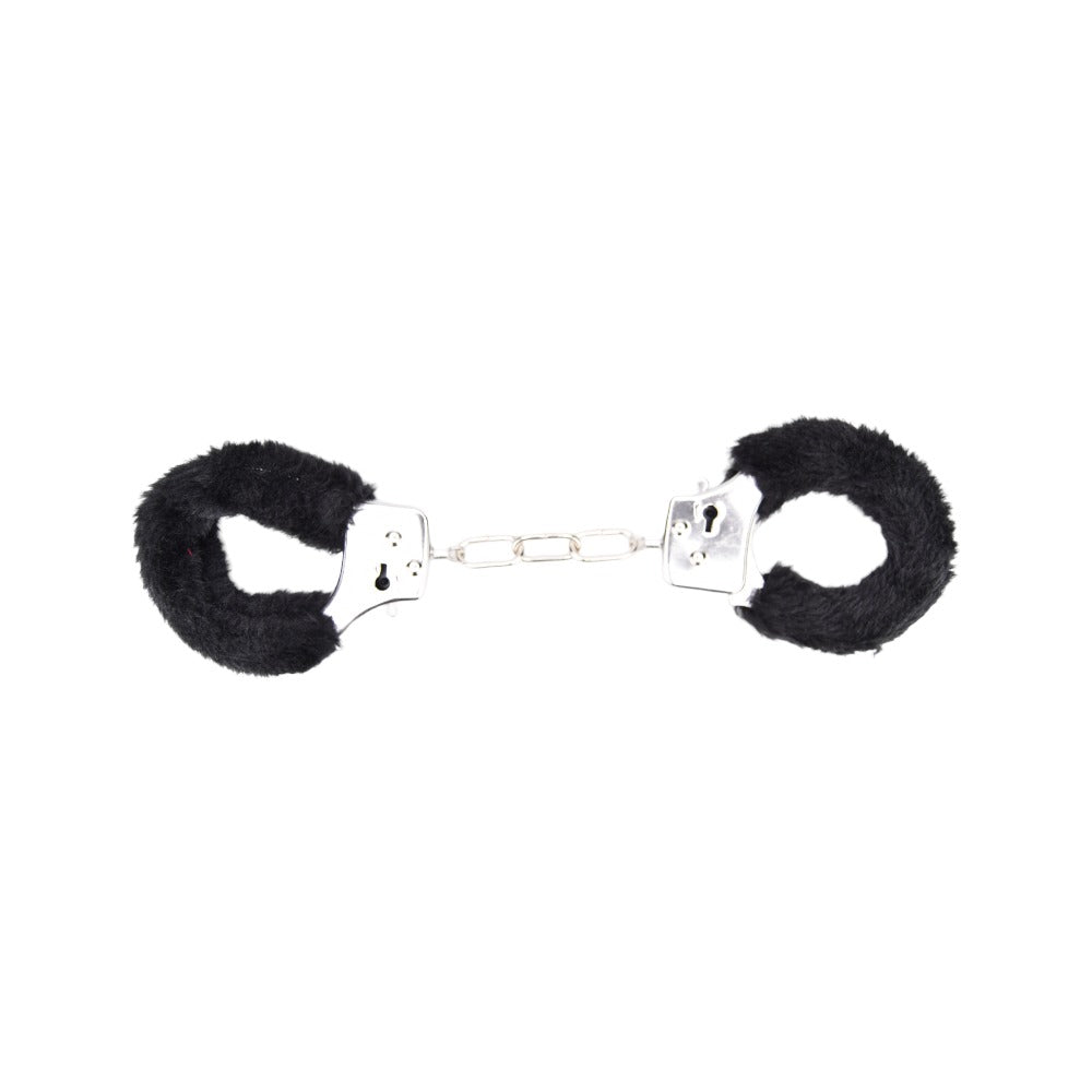Bound to Play Heavy Duty Furry Handcuffs (Black) – Adjustable Role-Play Handcuffs Default Title > Bondage Gear > Handcuffs