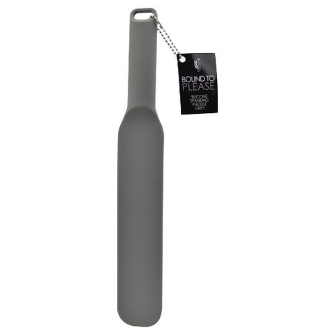 Bound to Please Silicone Spanking Paddle (Grey) – Durable Silicone Spanking Paddle Whips