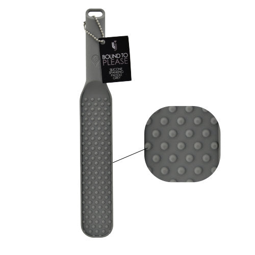 Bound to Please Silicone Spanking Paddle (Grey) – Durable Silicone Spanking Paddle Whips