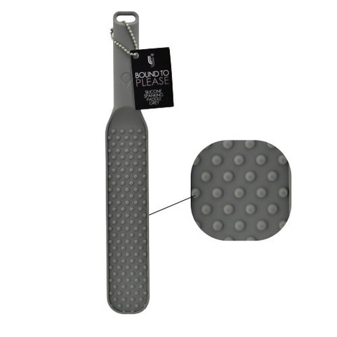 Bound to Please Silicone Spanking Paddle (Grey) – Durable Silicone Spanking Paddle Whips