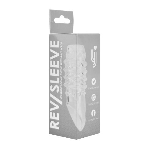 Rev-Sleeves Textured Penis Sleeve with Ball Loop – Stretchy Textured Penis Sleeve > Sex Toys For Men > Penis Sleeves