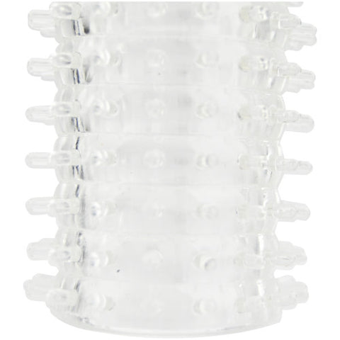 Rev-Sleeves Textured Stroker – Clear Stretchy Male Masturbator Strokers - Manual