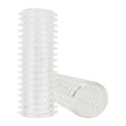 Rev-Sleeves Textured Stroker – Clear Stretchy Male Masturbator Default Title Strokers - Manual