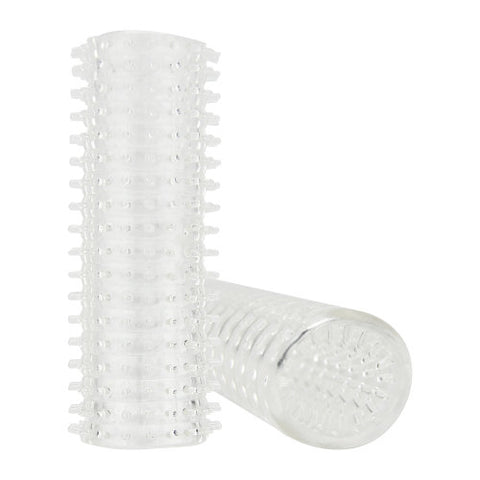 Rev-Sleeves Textured Stroker – Clear Stretchy Male Masturbator Default Title Strokers - Manual
