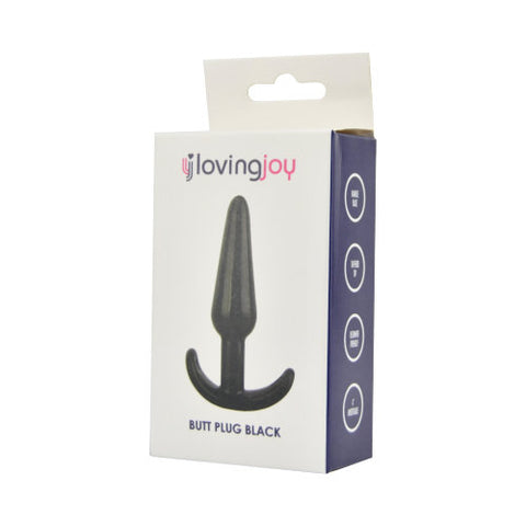 Loving Joy Butt Plug (Black) – Beginner 4.5 Inch Butt Plug Butt Plugs