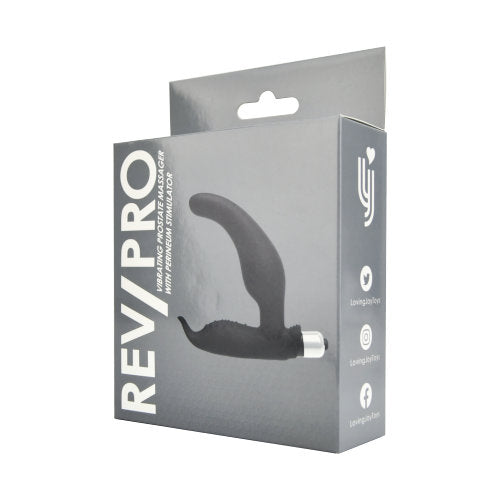 Rev-Pro Vibrating Prostate Massager with Perineum Stimulator – Smooth Silicone Beginner-Friendly Prostate Massager Prostate Massagers