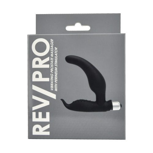 Rev-Pro Vibrating Prostate Massager with Perineum Stimulator – Smooth Silicone Beginner-Friendly Prostate Massager Prostate Massagers