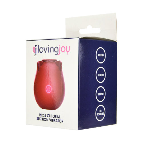 Loving Joy Rose Toy (Rose) – Waterproof Clitoral Suction Vibrator with 10 Functions Rose Stimulators