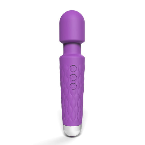 Loving Joy 20 Function Wand Vibrator (Purple) – Waterproof Rechargeable Wand Vibrator 8 Inches Default Title > Sex Toys > Massage Wands