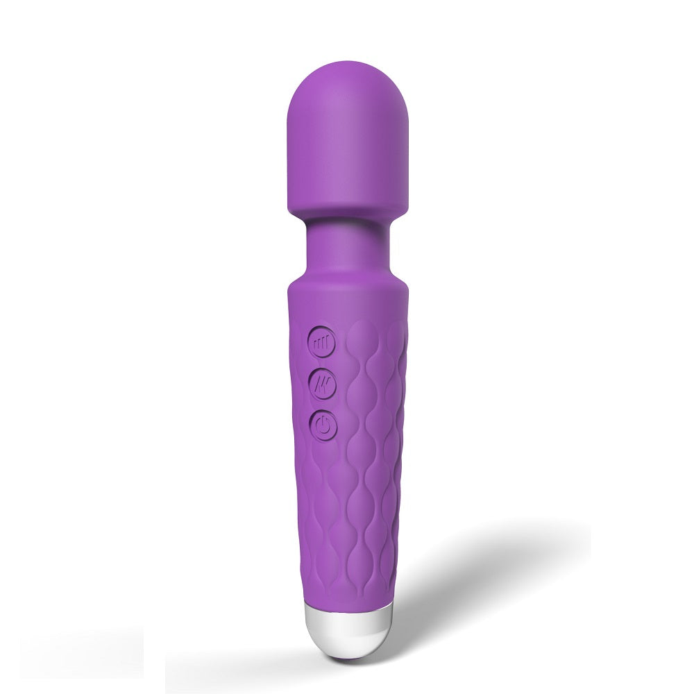 Loving Joy 20 Function Wand Vibrator (Purple) – Waterproof Rechargeable Wand Vibrator 8 Inches > Sex Toys > Mini Massagers