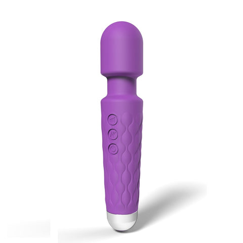 Loving Joy 20 Function Wand Vibrator (Purple) – Waterproof Rechargeable Wand Vibrator 8 Inches > Sex Toys > Massage Wands
